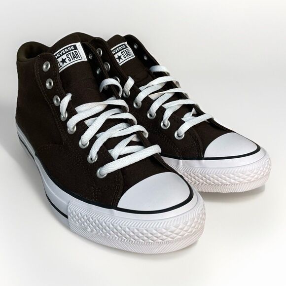 Converse CTAS Malden Street Mid Top Men 11.5 Canvas Shoes A11708F Grind Coffee - Picture 3 of 9